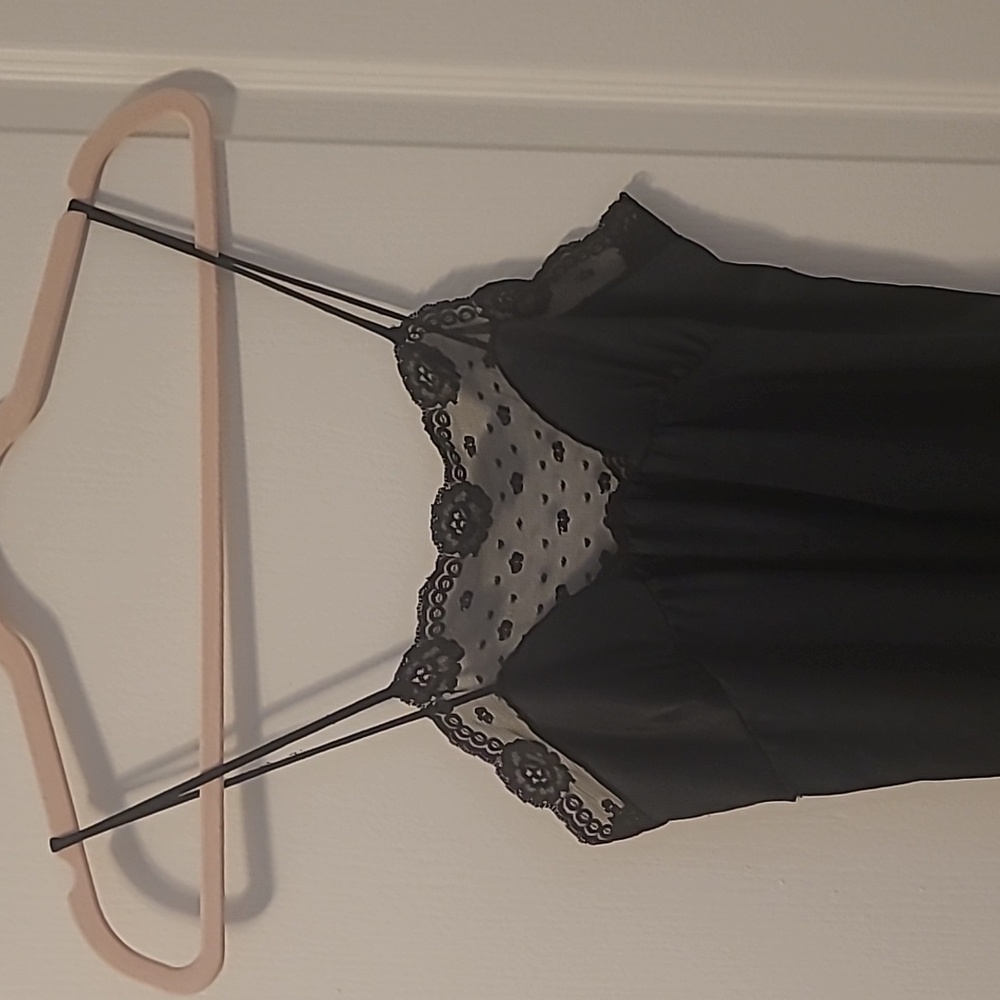 Vintage Black Lingerie Negligee Slip XSmall/Small Ralph Monternero for Blanche